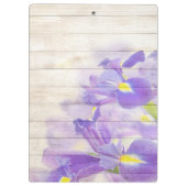  houten achtergrond modern elegante lelie klembord (Achterkant)