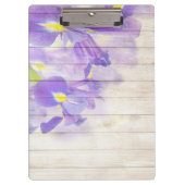  houten achtergrond modern elegante lelie klembord (Voorkant)