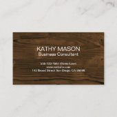 Houten achtergrond | Monogram Visitekaartje (Achterkant)