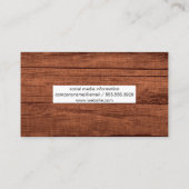 Houten achtergrond visitekaartje (Achterkant)