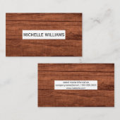 Houten achtergrond visitekaartje (Voorkant / Achterkant)