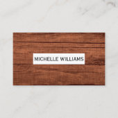 Houten achtergrond visitekaartje (Voorkant)