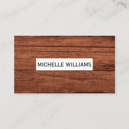 Houten achtergrond visitekaartje (Voorkant)