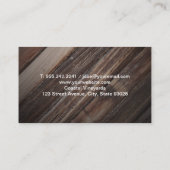 Houten achtergrond | Wijn | QR-code Visitekaartje (Achterkant)