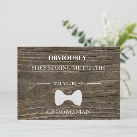 Houten achtergrond Wordt u mijn huisgenoot? Kaart (Staand voorkant)