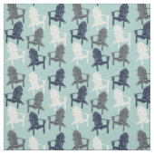 Houten Adirondack Stoelen Marine, Aqua Blue Patroo Stof (Swatch)
