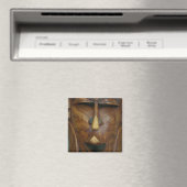 Houten Afrikaans masker Magneet (Insitu (Vaatwasser))