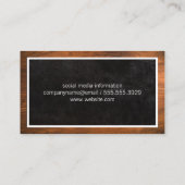 Houten Afwerking | Black Rock Textuur Visitekaartje (Achterkant)