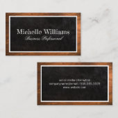 Houten Afwerking | Black Rock Textuur Visitekaartje (Voorkant / Achterkant)