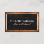 Houten Afwerking | Black Rock Textuur Visitekaartje (Voorkant)