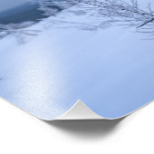 Houten alien in winterse omstandigheden foto afdruk (Hoek)