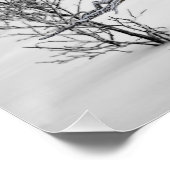 Houten alien in winterse omstandigheden perfect poster (Hoek)