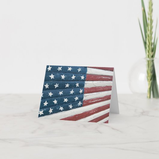 houten Amerikaanse vlag Kaart (Voorkant)