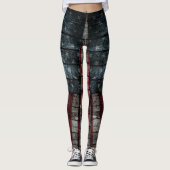 Houten Amerikaanse Vlag Leggings (Voorkant)