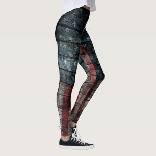 Houten Amerikaanse Vlag Leggings