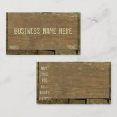 Houten, Antiek planken Verweerde planken Visitekaartje (Voorkant / Achterkant)