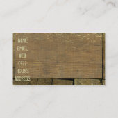 Houten, Antiek planken Verweerde planken Visitekaartje (Achterkant)