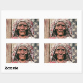 Houten Antieke sigarenwinkel Indiaas Rechthoekige Sticker (Vel)