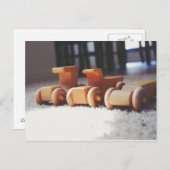 Houten auto's briefkaart (Voorkant / Achterkant)