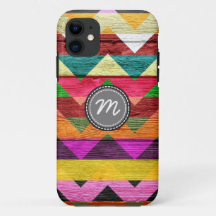 Houten azteekse chevron zig zag patroon #3 Case-Mate iPhone case