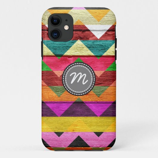 Houten azteekse chevron zig zag patroon #3 Case-Mate iPhone case (Achterkant)