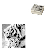 houten baby leeuwstempel rubberstempel (Gestempeld)