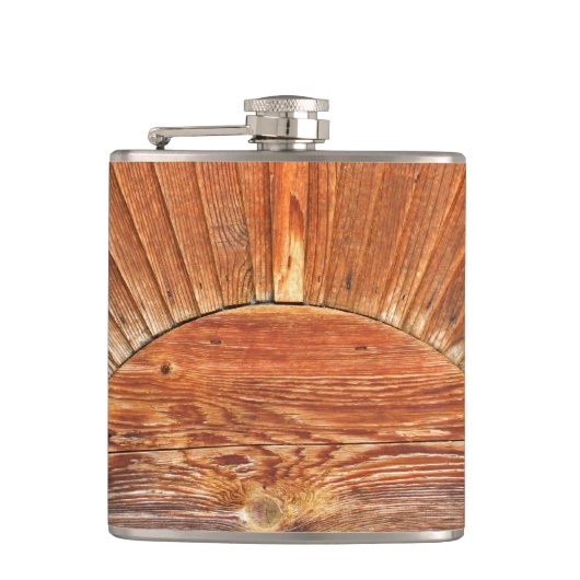 houten balk heupfles (Voorkant)