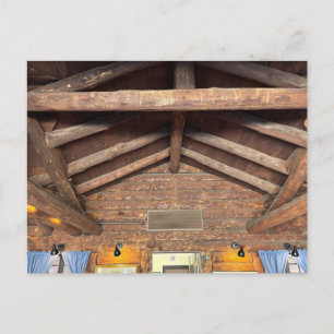 Houten Balken aan Plafond Blokhut Historisch Briefkaart