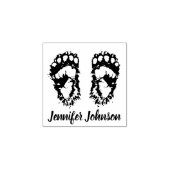 Houten Beer Paw's Rubber Stamp met Naam Rubberstempel (Afrduk)