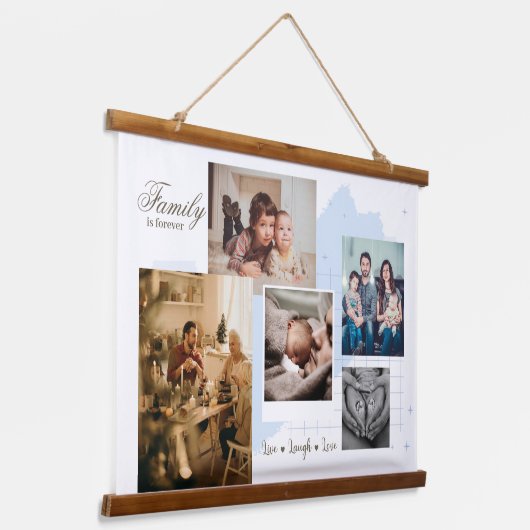 Houten beklede wandtapijten familie voor altijd hangend wandkleed (Gebogen)