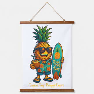 Houten bekleed wandtapijt TropiCool Tony Hangend Wandkleed