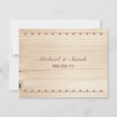 Houten bewaar de datum save the date (Achterkant)