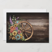 Houten Bloemen Westerne Verrassing 90ste Verjaarda Kaart (Achterkant)