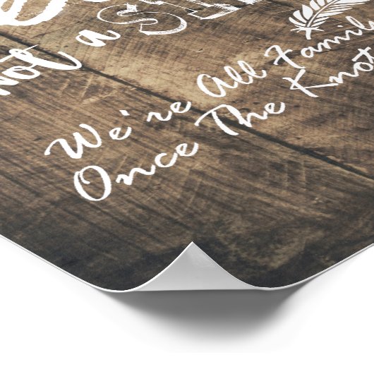 Houten bloemenkies een stoel, niet een kant trouwb poster (Hoek)