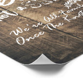 Houten bloemenkies een stoel niet een kant trouwbo poster (Hoek)