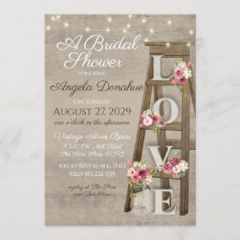 Houten Bloemenladder Vrijgezellenfeest Kaart