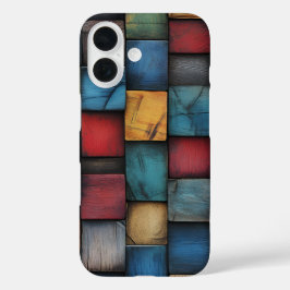 Houten blok textuur iPhone case