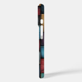 Houten blok textuur iPhone case (Achterkant / Links)