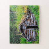 Houten Blokhut Alaska Legpuzzel (Verticaal)