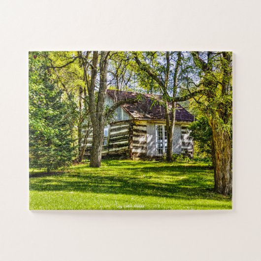 Houten Blokhut Alaska Legpuzzel (Horizontaal)