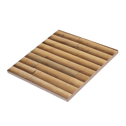 Houten Blokhut Bekleding Achtergrond Tegeltje (Zijkant)