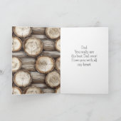 Houten Blokhut Verjaardag Kaart (Binnen)