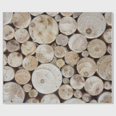 Houten blokken cadeaupapier (Vlak)