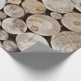 Houten blokken cadeaupapier