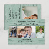 Houten Boards Achtergrond - 3x5 Graduation Party Kaart (Voorkant / Achterkant)