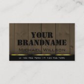 Houten Boards Donkerbruin Hout Grain Professional Visitekaartje (Voorkant)