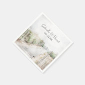 Houten Boardwalk naar het strand bruiloft Servet (Hoek)