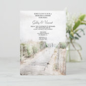 Houten Boardwalk naar het strand repetitie diner Kaart (Staand voorkant)