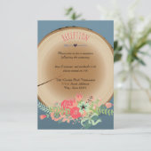 Houten boeket - Uitnodiging receptie (Staand voorkant)