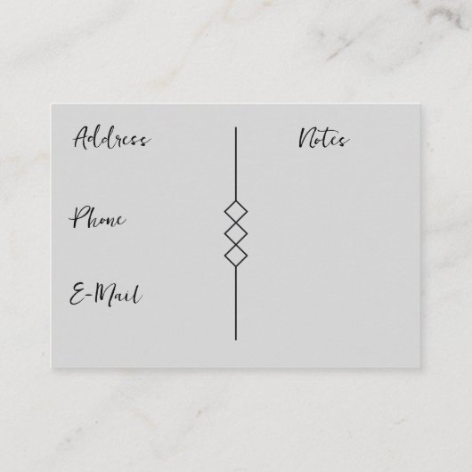 Houten boog Stropdas Visitekaartje (Achterkant)